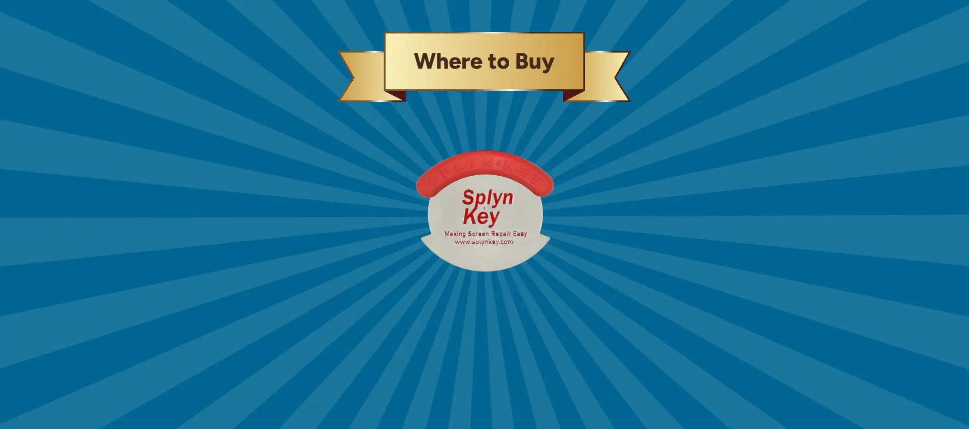 Logo of Splyn Key on a blue background with 'Where to Buy' banner.